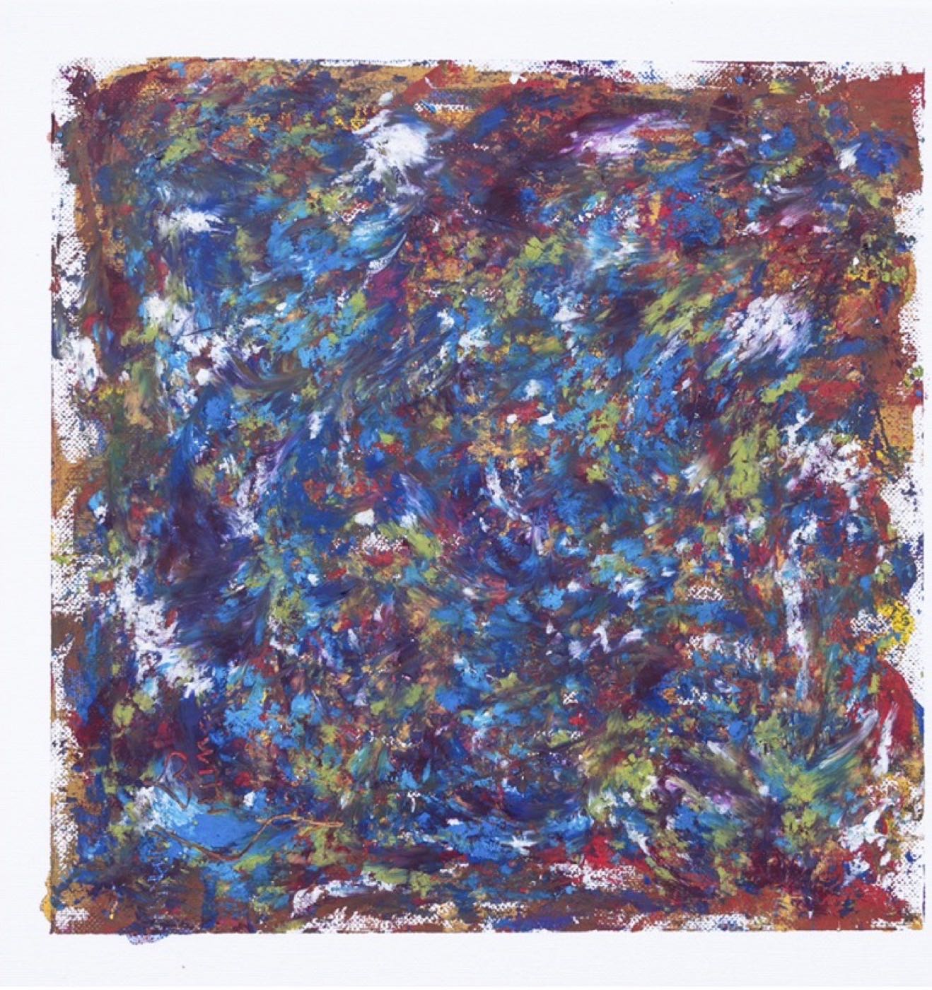 Sky Through The Crown Of Tree — Smirnovich, Холст, пастель, 30×30 см, 2025